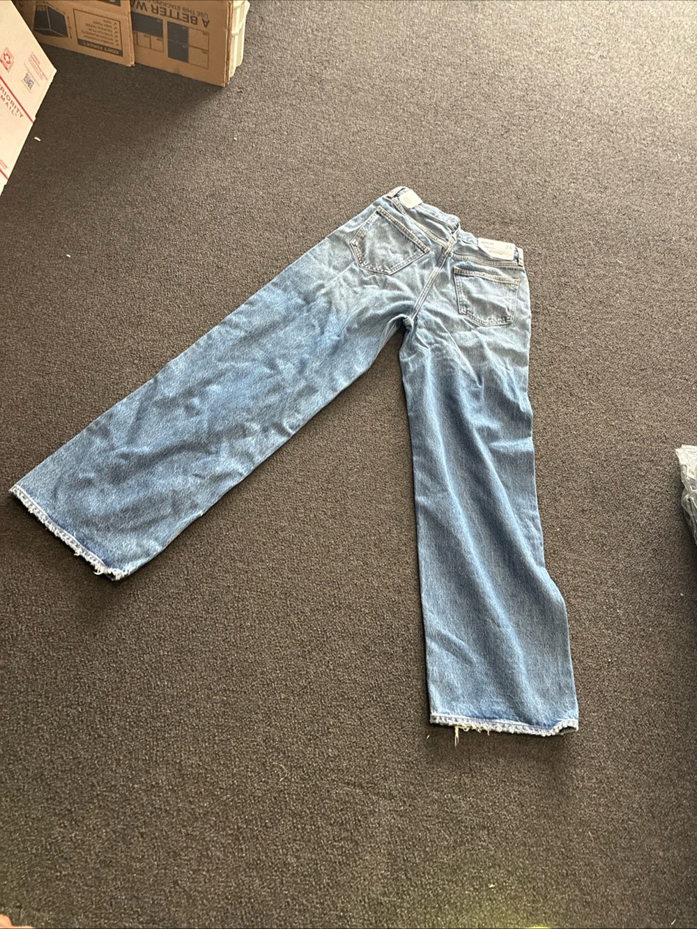 AGOLDE Low Slung Baggy Jeans Women’s Size 24 Blue Relaxed Fit Grunge Denim - Picture 10 of 11